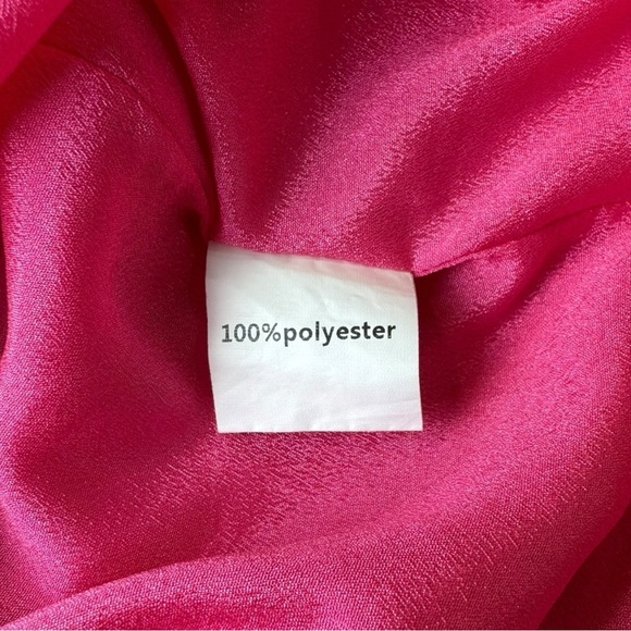 Queen of Sparkles Hot Pink Checker Sequin Sleeveless Jacket Size S - Picture 8 of 8